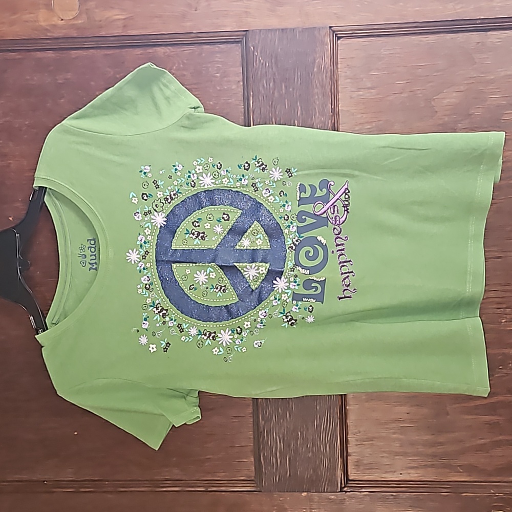 Mudd Peace Sign Graphic T-Shirt - Girls Size XL